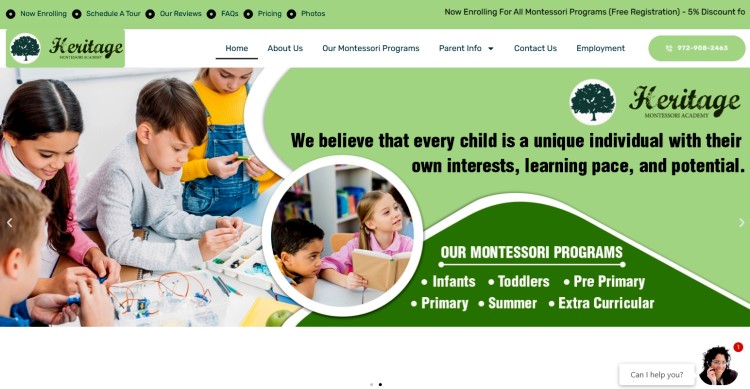 Heritage Montessori Academy_Desktop_750